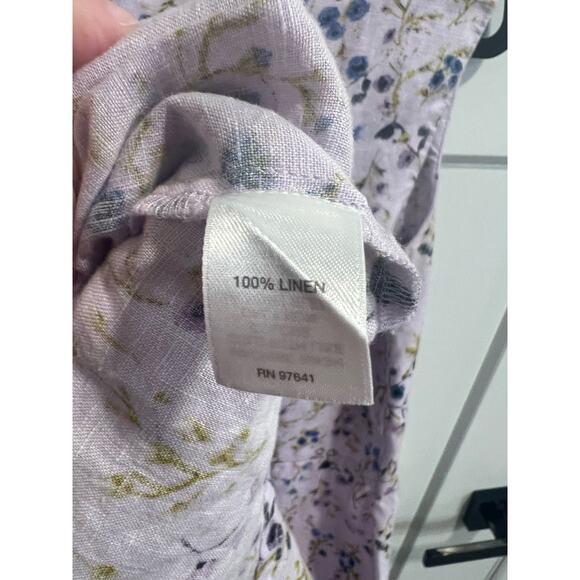 J.Jill Linen Dress | Womens Floral Boho Cottagecore Sleeveless Dress |‎ Size 1X - Picture 6 of 9